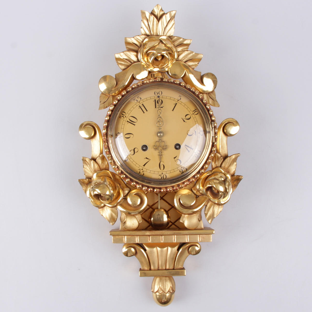 VÄGGPENDYL, förgylld, Westerstrand, Töreboda, 1900-talets mitt.