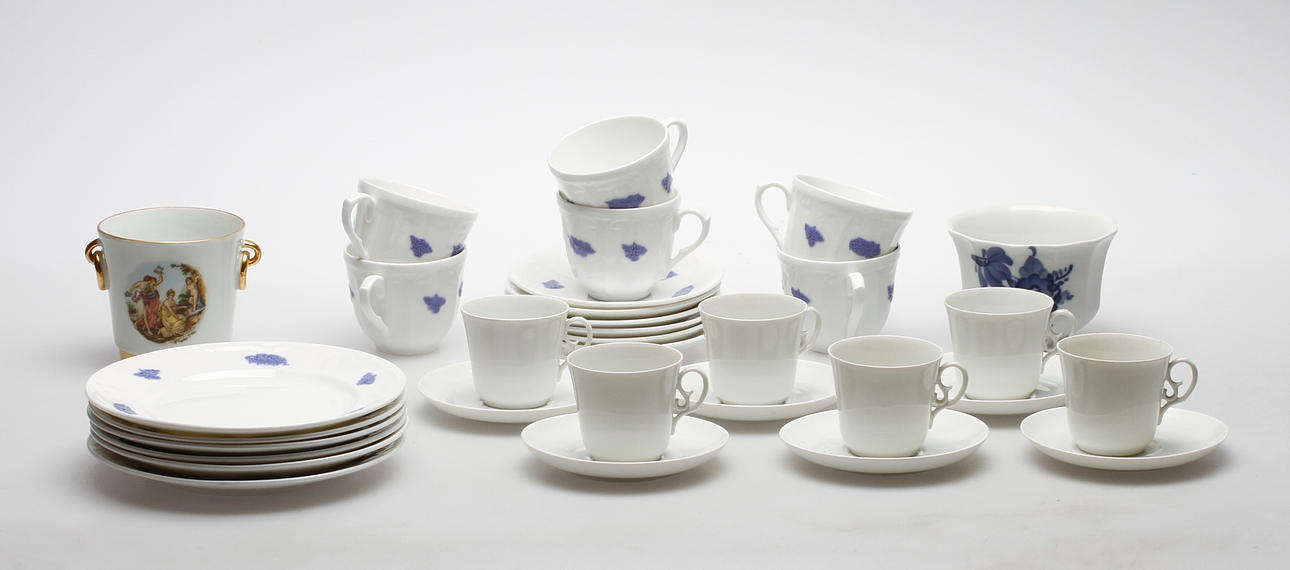 SERVISDELAR, porslin, bland annat Gustavsberg och Royal Copenhagen.