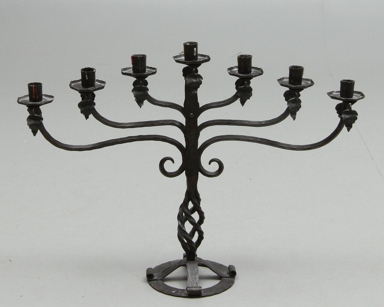 KANDELABER, för 7 st ljus, smide.