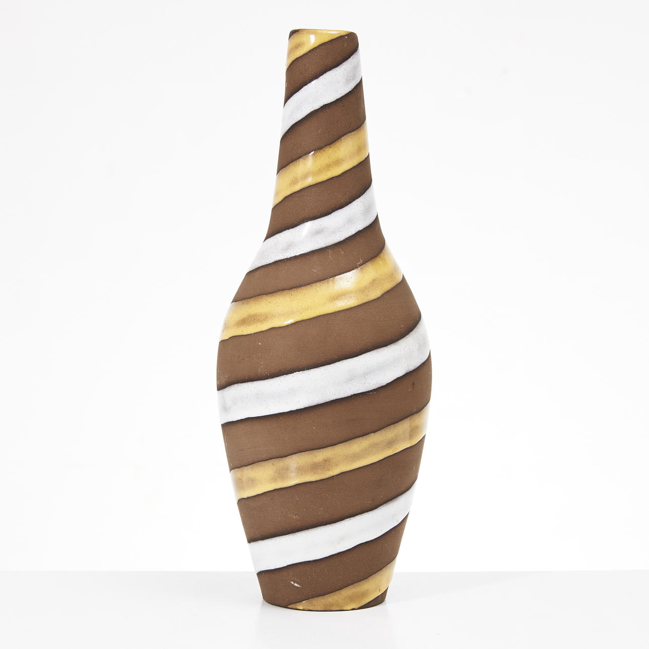 INGRID ATTERBERG. A vase, “Spiral”, partially glazed ceramic, Upsala Ekeby.