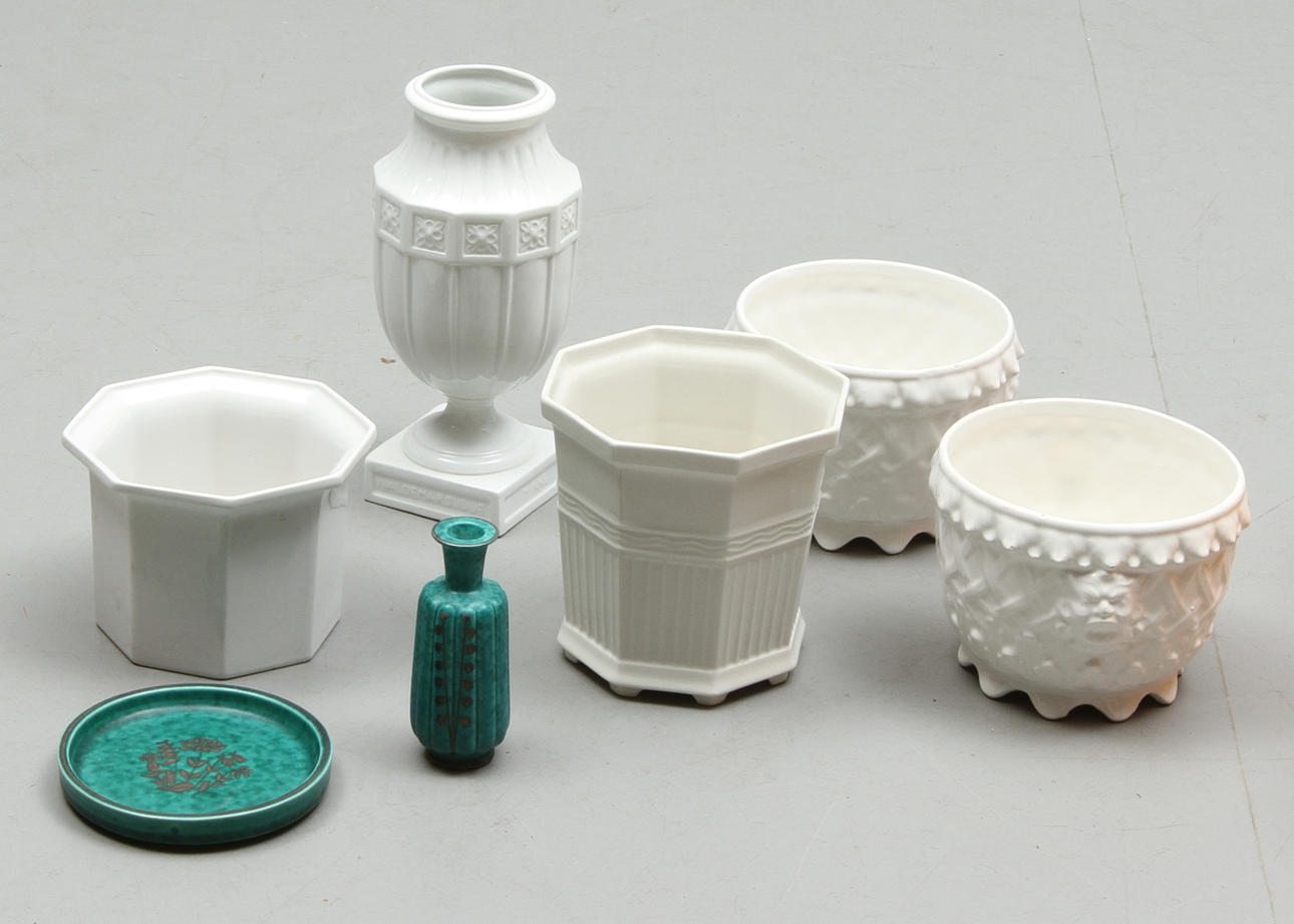 PARTI KERAMIK, 7 delar, bla Waldermarsudde och Argenta, 1900-tal.