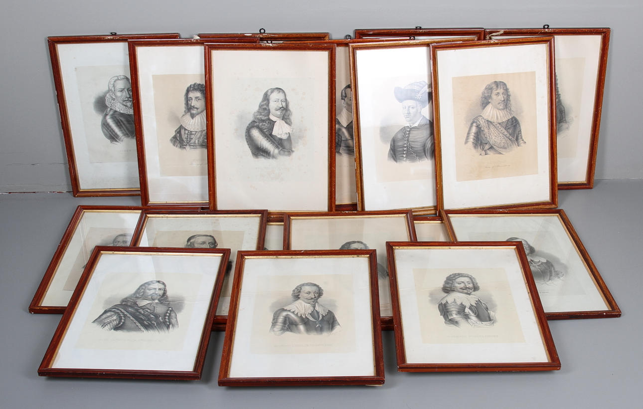 TAVELSVIT, 18 st, litografiska tryck, omkring 1900.