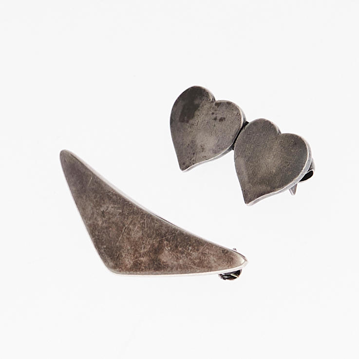 Hans Hansen, zwei Broschen, 925er Silber, Dänemark (2).