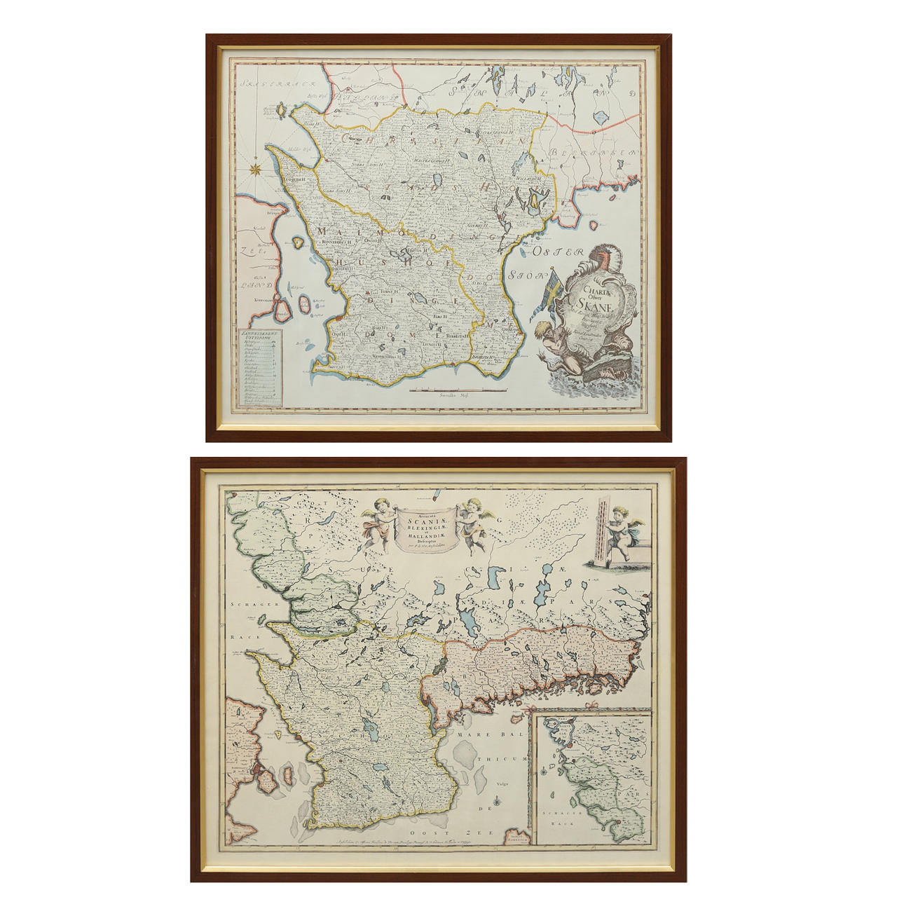 KARTOR, 2 st, Skåne, 1900-tal.