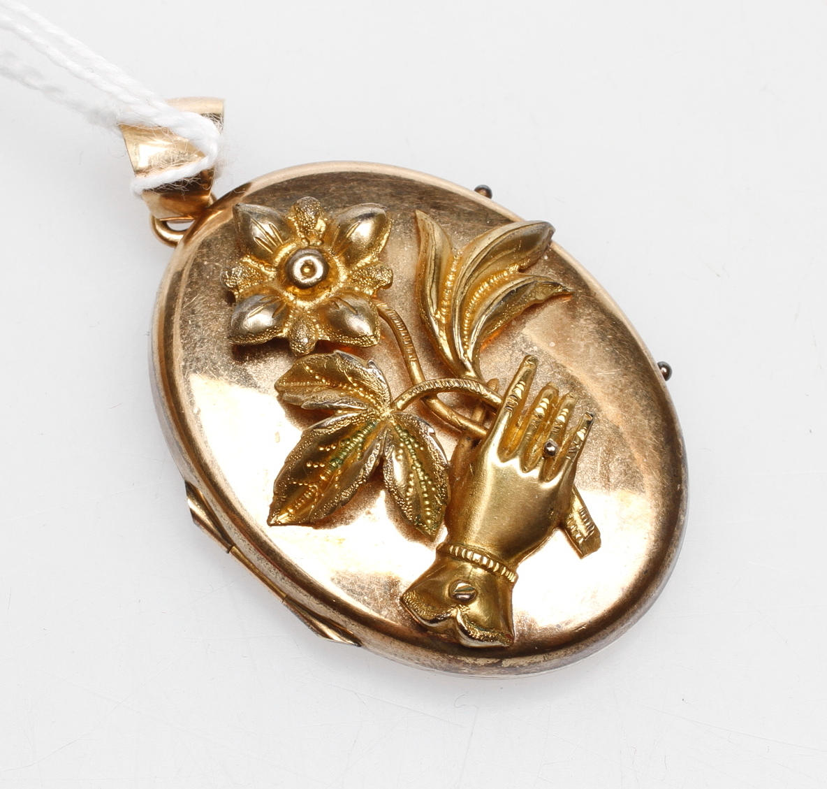AMULETT, guld 8k, sent 1800-tal, vikt ca. 12,8 gram.