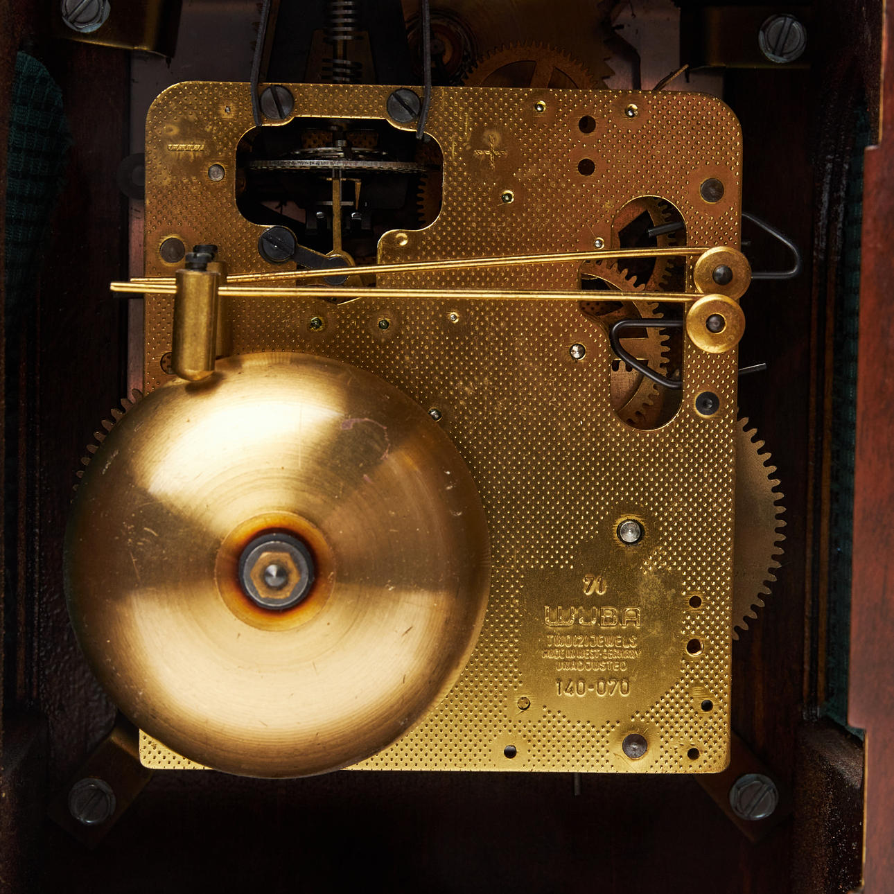 A table clock by Johan Warmink, Wuba, 20th century. Clocks