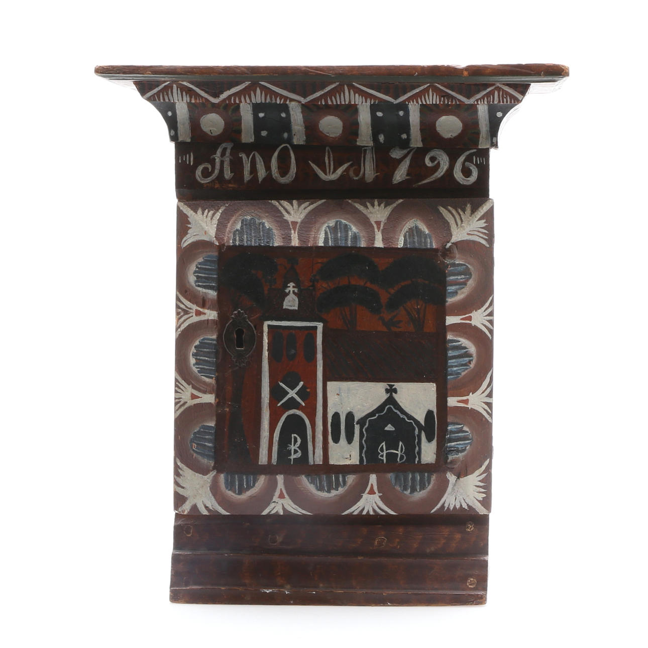 HÄNGSKÅP, allmoge, daterat 1796.