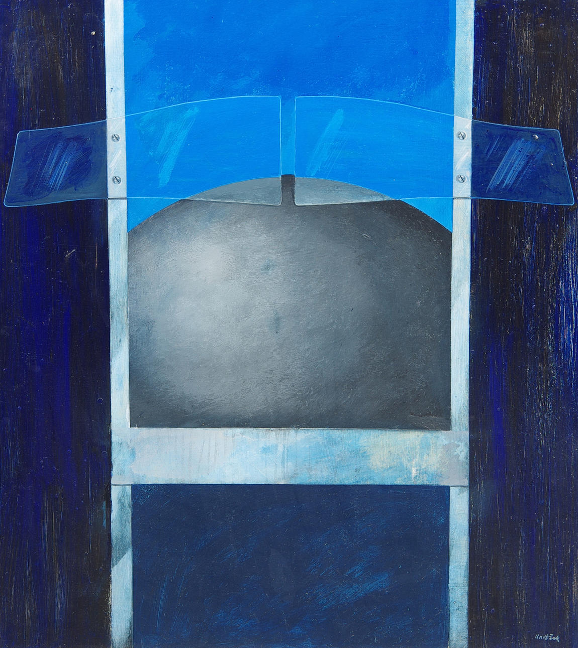 TOMAS NORDBÄCK. "Ångeln", olja på pannå, signerad Nordbäck.