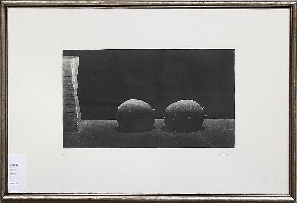 PENTTI KASKIPURO. Torrnål, signerad, numrerad 54/110 och daterad 1980.