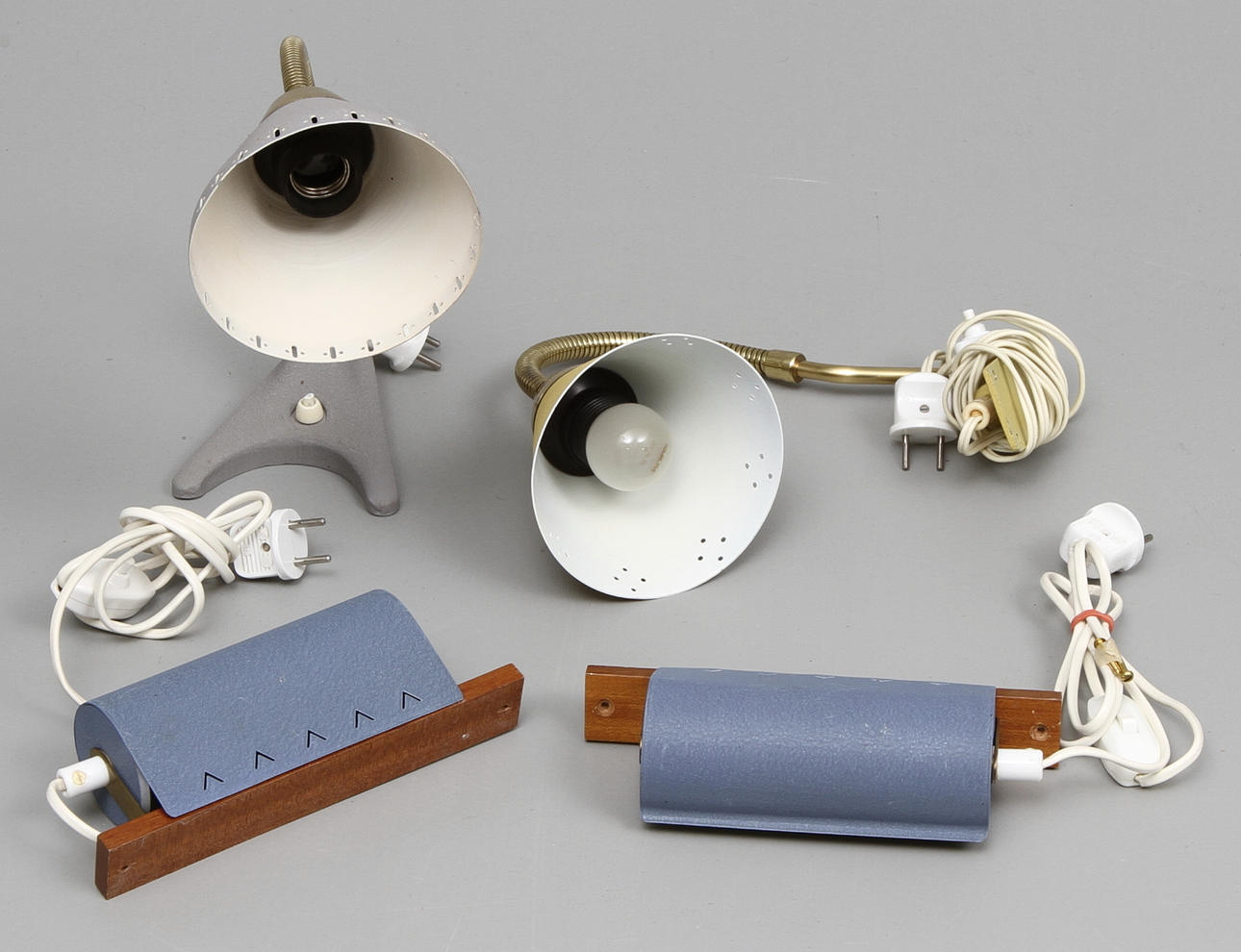 LAMPOR, 4 st, plåt,1950/60-tal.