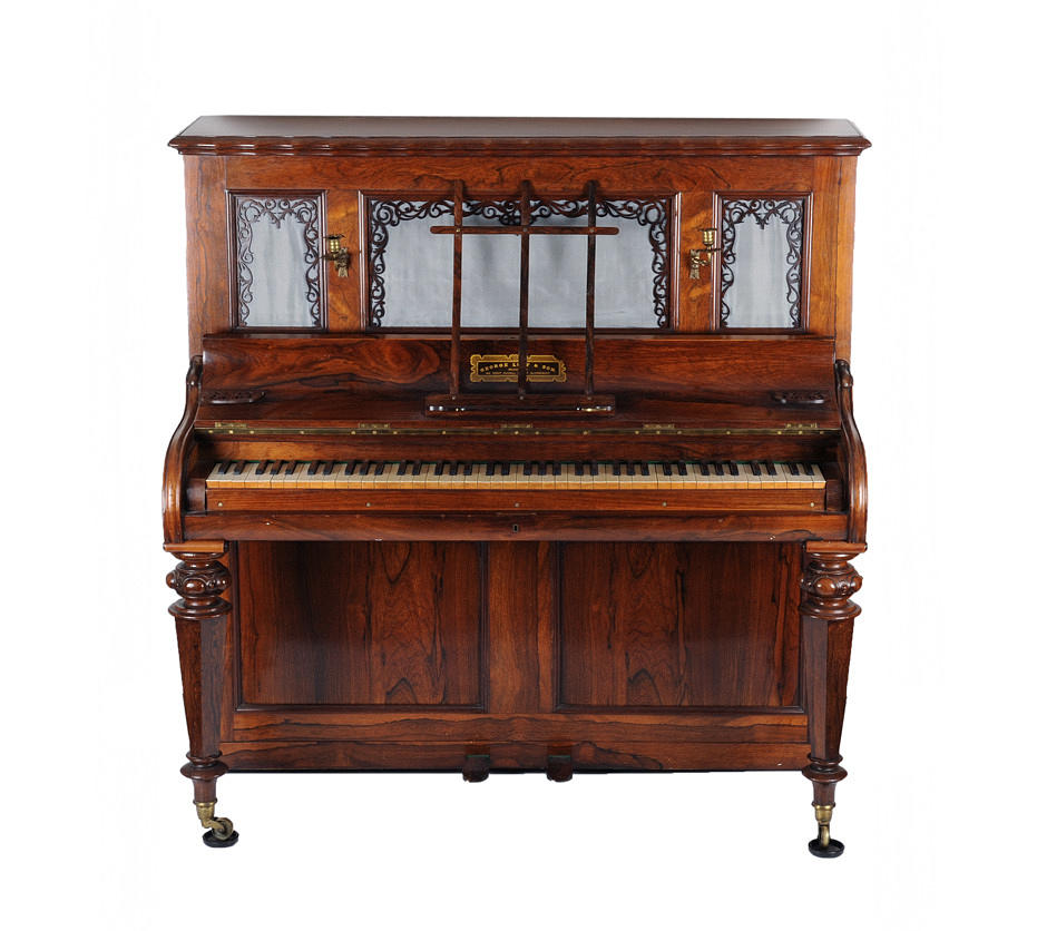 GEORGE LUFF & SONS, LONDON. Delikat piano, 1800-tal.