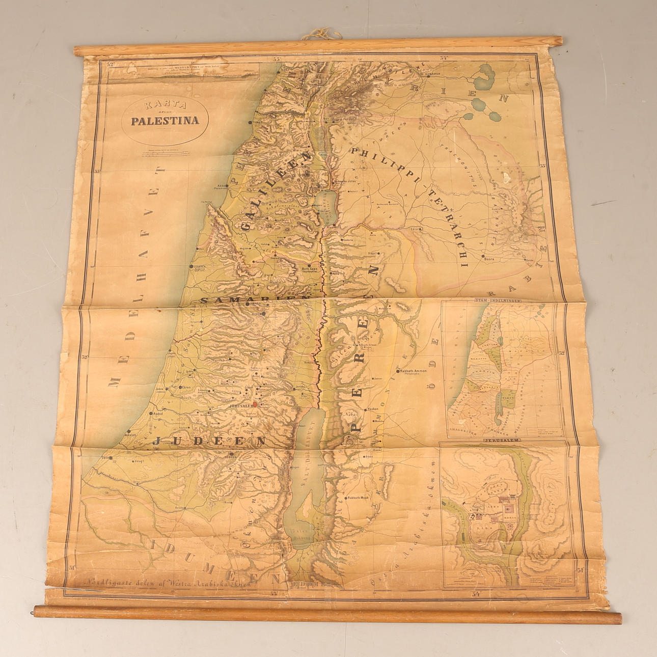 KARTA över Palestina, 18/1900-tal.