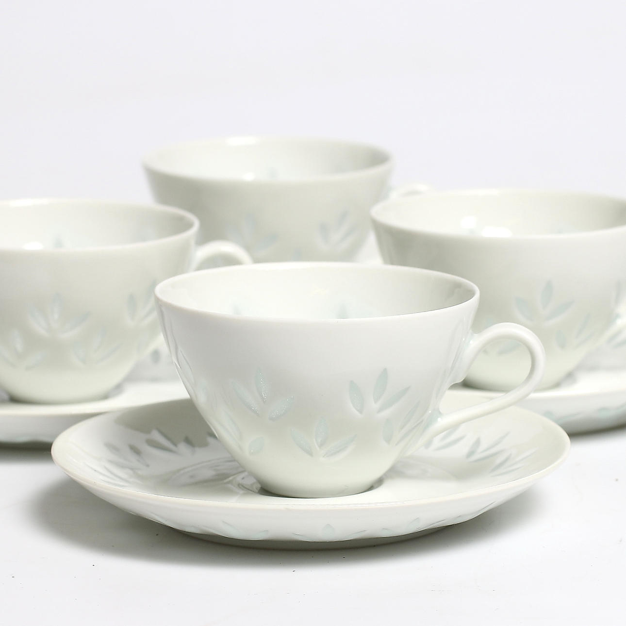 MOCCAKOPPAR, 10 delar, risporslin, Friedl Holzer-Kjellberg, Arabia, 1900-talets andra hälft.