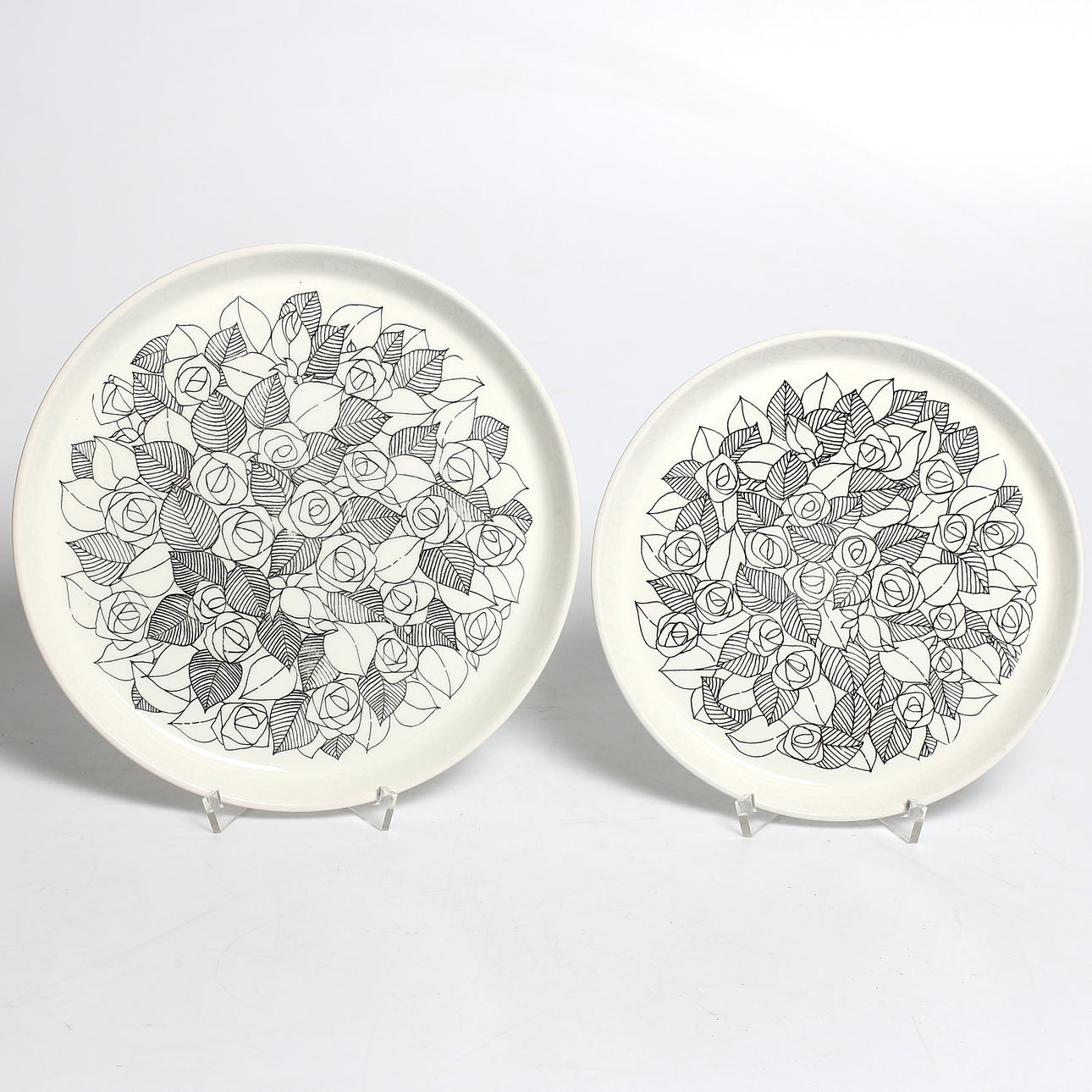 SERVISDELAR, 17 st, porslin, "Rosenfält", Stig Lindberg, Gustavsberg. 1900-talets mitt.