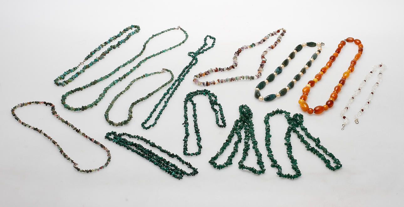 COLLIERS, 13 st. Bland annat malakit, 1900-tal.
