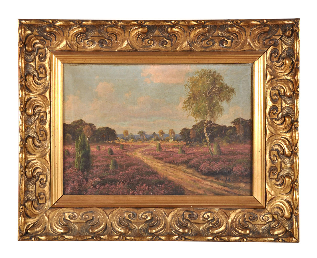 SIGNIERT K. EWALD. Hedlandslandskap i fantastisk miljö.