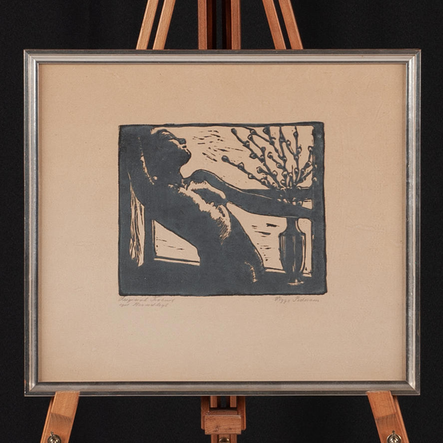VIGGO PEDERSEN. Woodcut, model study.