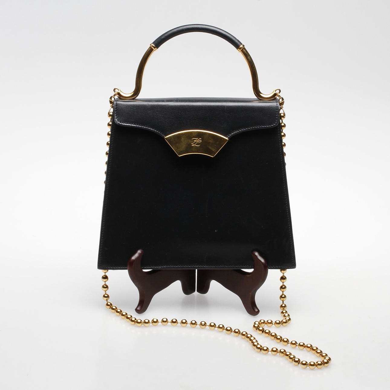 VÄSKA, skinn, Karl Lagerfeld, 1900-talets andra hälft.