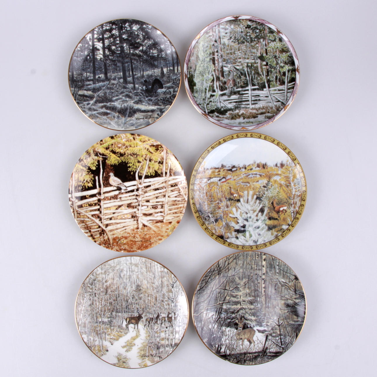 SAMLARTALLRIKAR, 6 st. Motiv efter Harald Wiberg, Guldkroken.