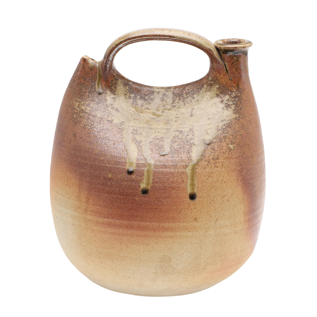 JOHN LEACH FOR MUCHELNEY - STUDIO POTTERY CIDER FLAGON. Ceramics