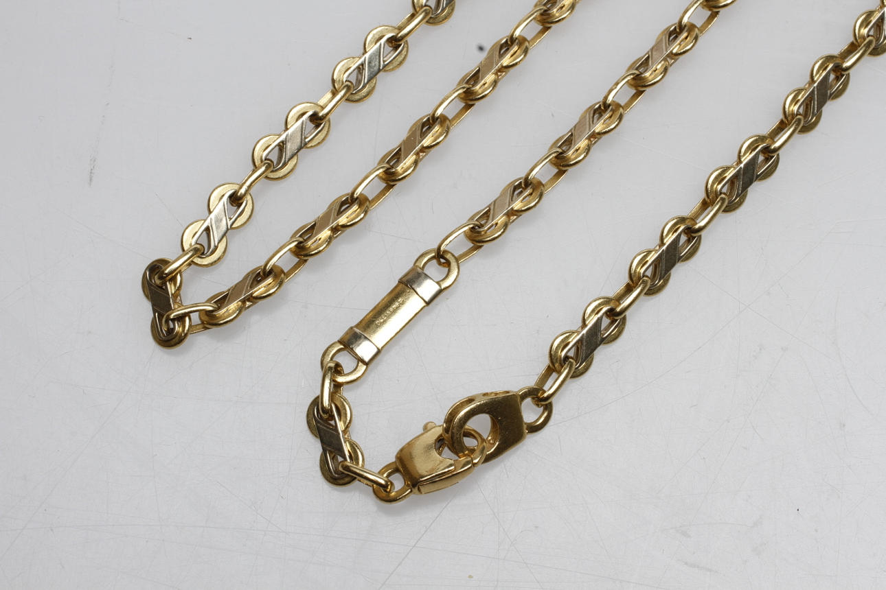 HALSKEDJA, 18k guld, vikt ca 45,6 gr.