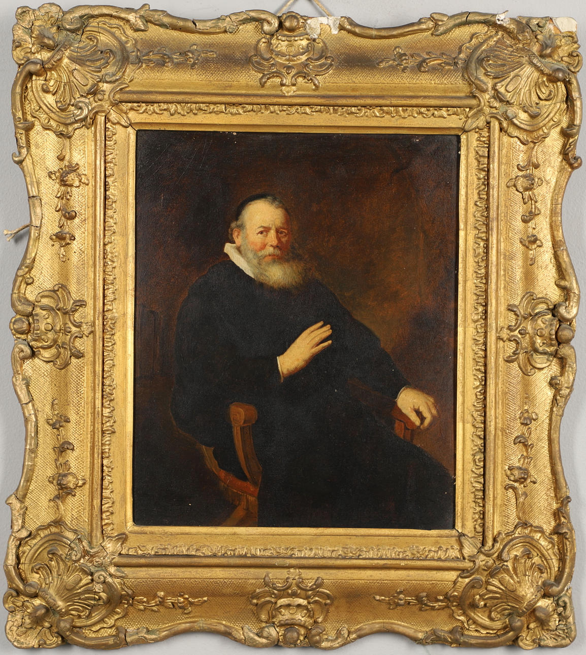 AFTER REMBRANDT HARMENSZ. VAN RIJN (1606-1669). PORTRAIT OF THE PREACHER ELEAZAR SWALMIUS.