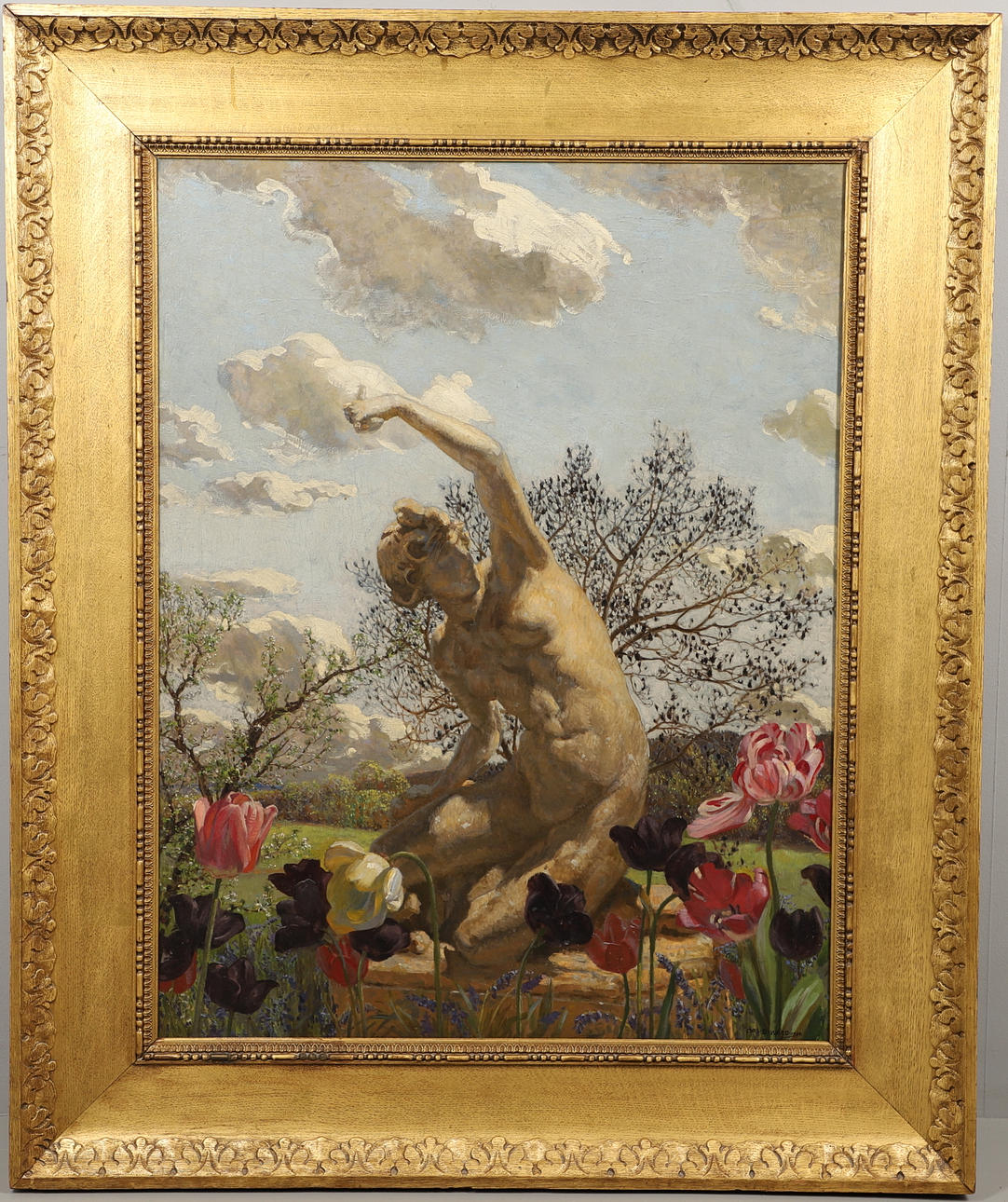 CHARLES DANIEL WARD (1872-C.1936). SPRING IN THE GARDEN.