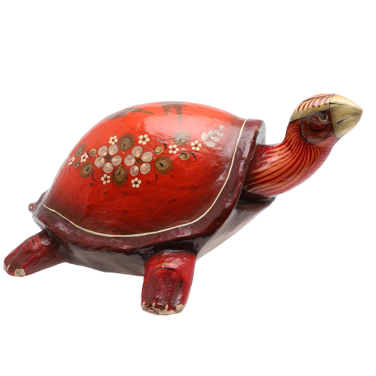 LARGE MEXICAN PAPIER MACHE TURTLE.