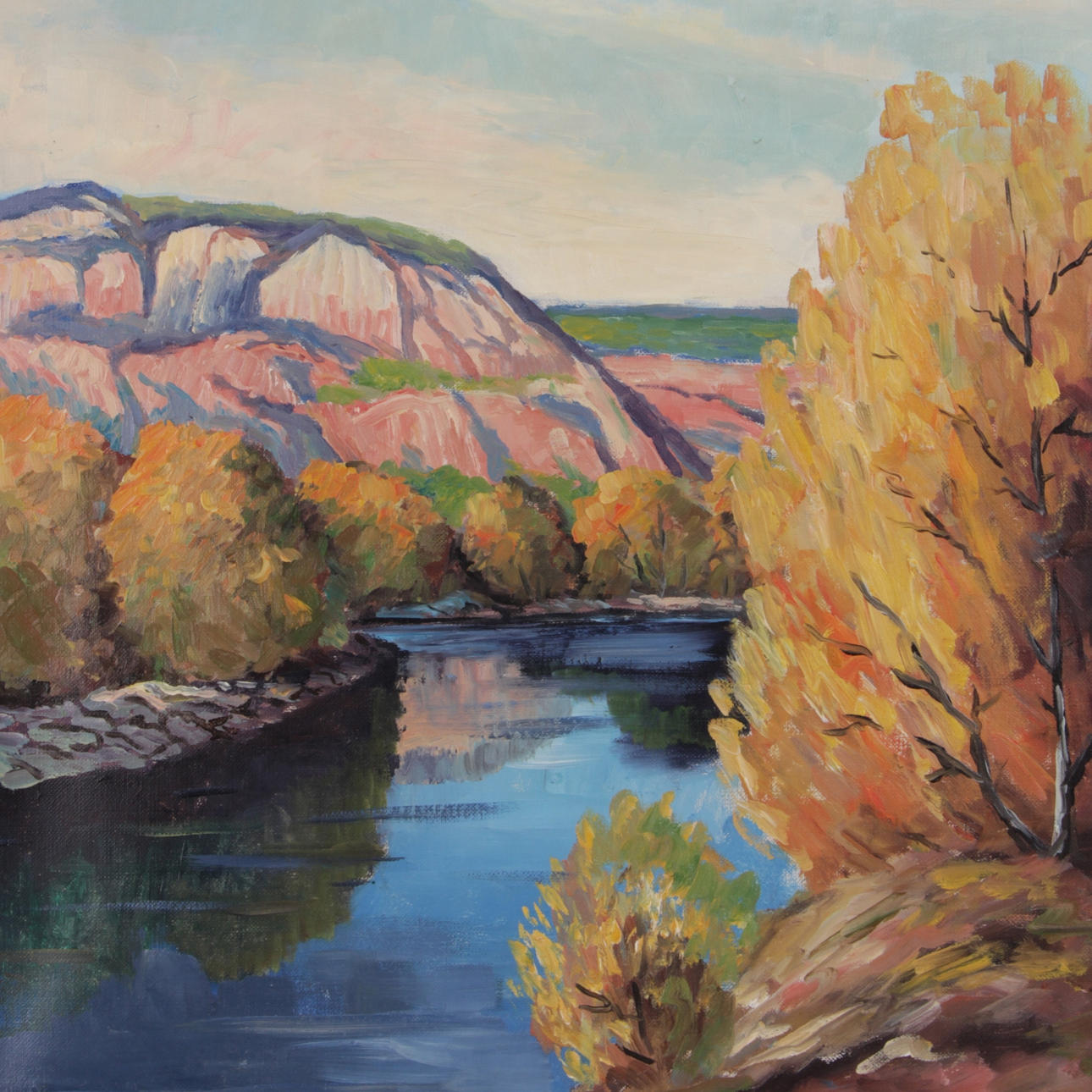 ÅKE THORPE. Olja på duk, motiv från Ångermanland, signerad.