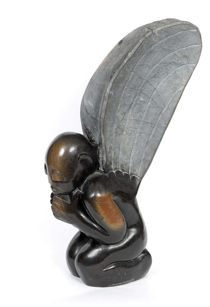 JONATHAN MHONDOROHUMA (ZIMBABWE B1969) - LARGE CARVED SCULPTURE.