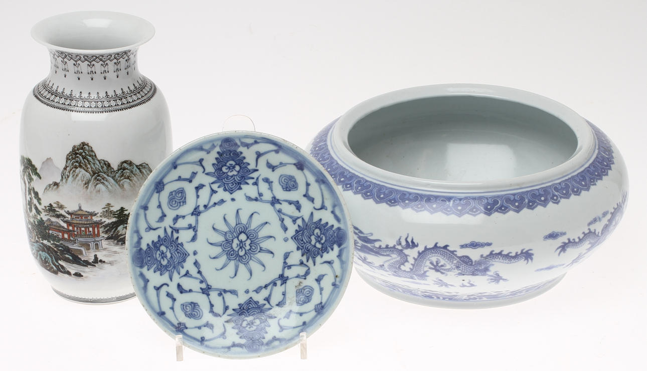 VAS, SKÅL, ASSIETT, porslin, Kina.