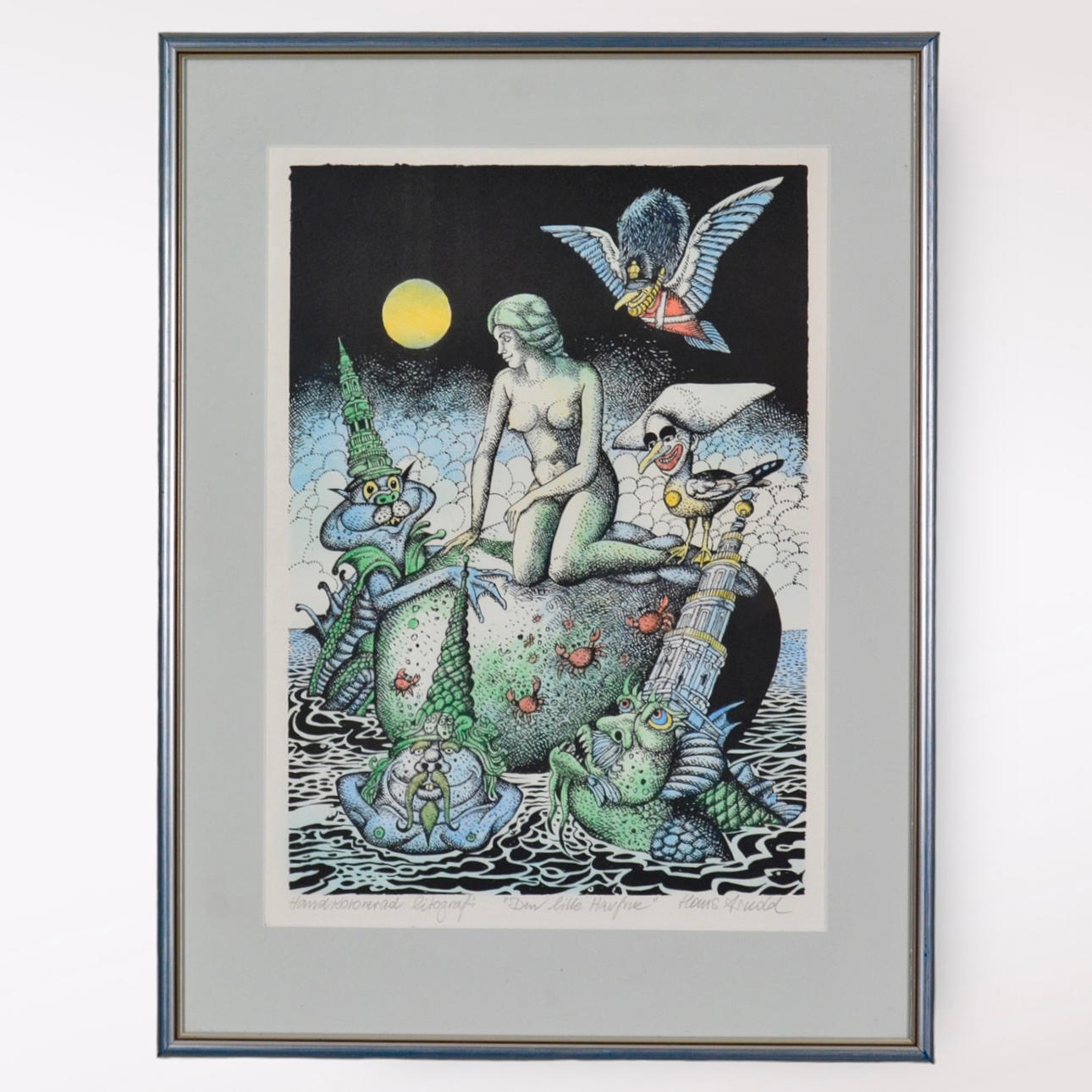 HANS ARNOLD. Handkolorerad litografi.