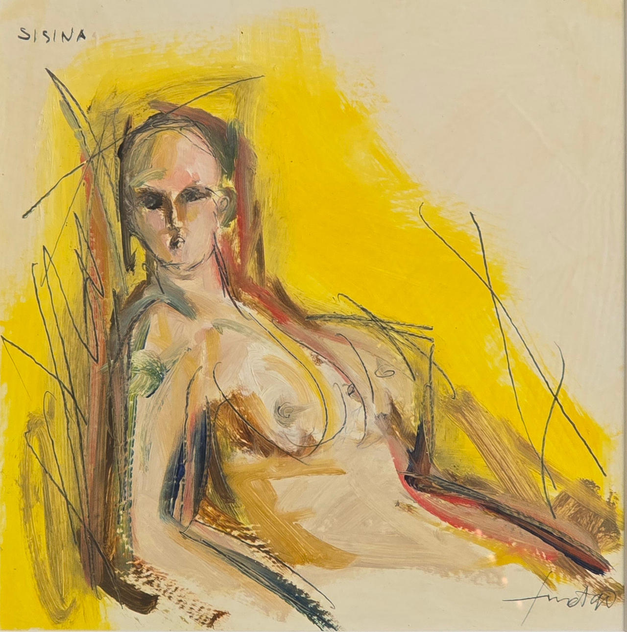 “SISINA”, OIL ON PAPER.