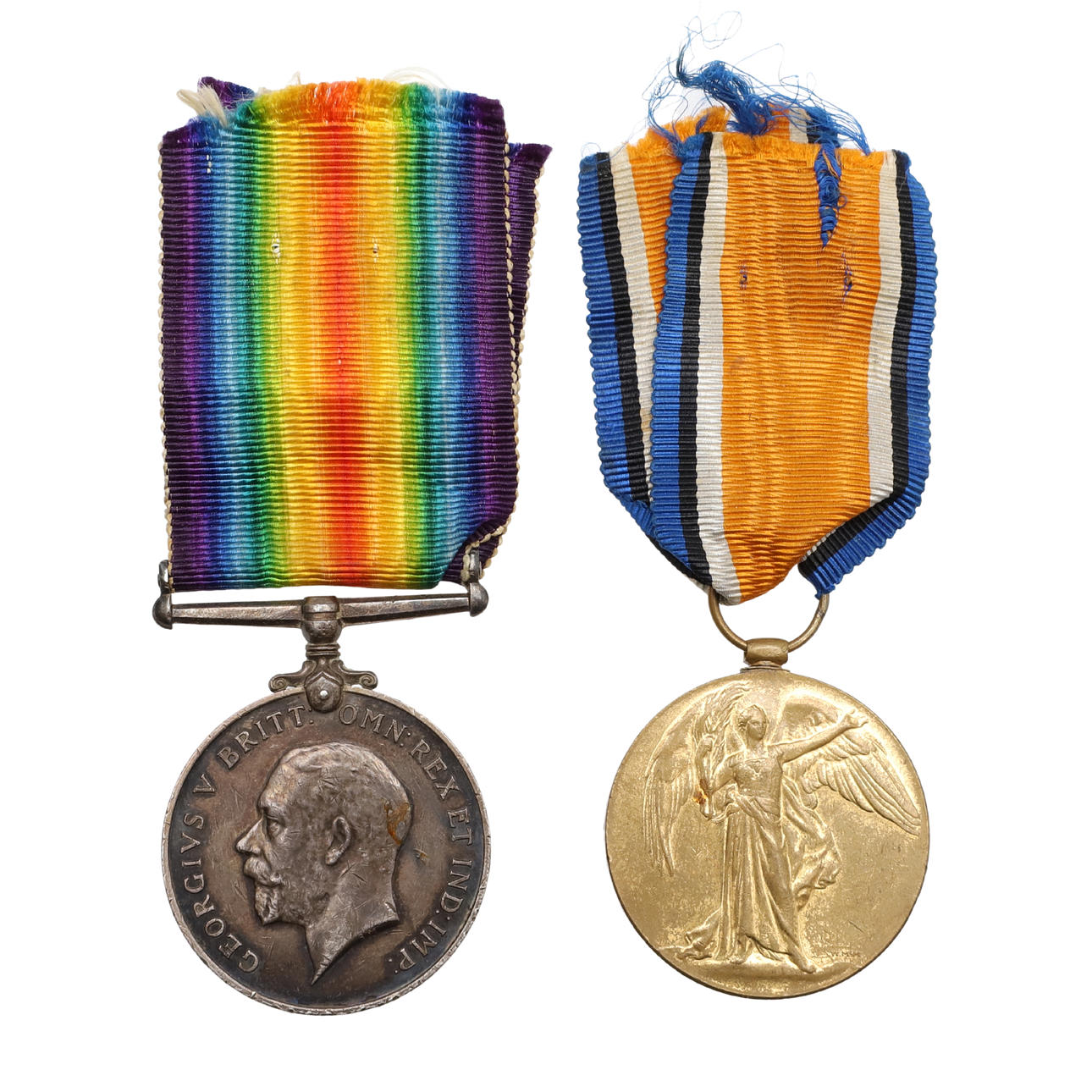 TWO WWI MEDALS WITH RIBBONS. Weapons & Militaria - Other - Auctionet