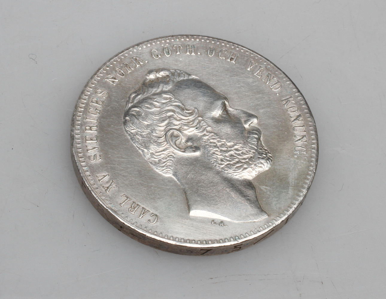MYNT, silver, 4 riksdaler riksmynt, Karl XV, 1864.