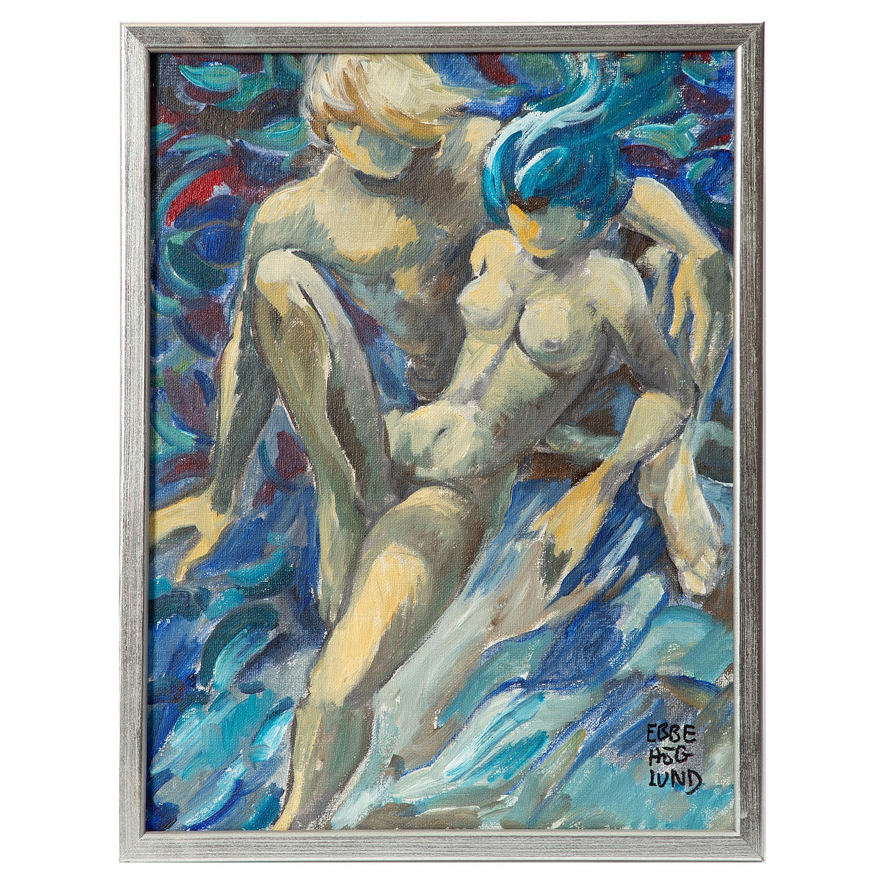 EBBE UPLAND. Oil on canvas, signed.