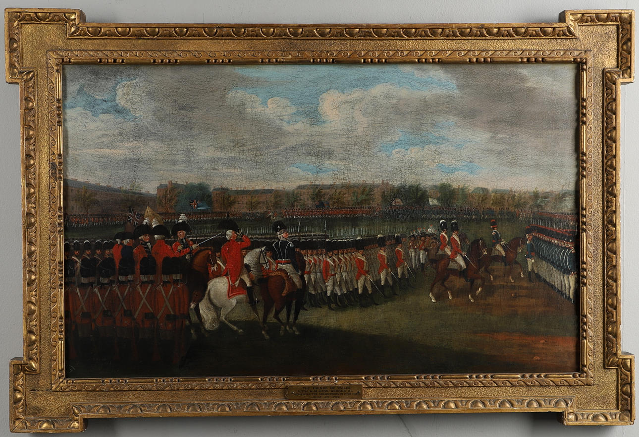AFTER EDWARD DAYES (1763-1894). HIS MAJESTY REVIEWING THE ARMED ASSOCIATIONS ON THE 4th OF JUNE 1799 IN HYDE PARK.