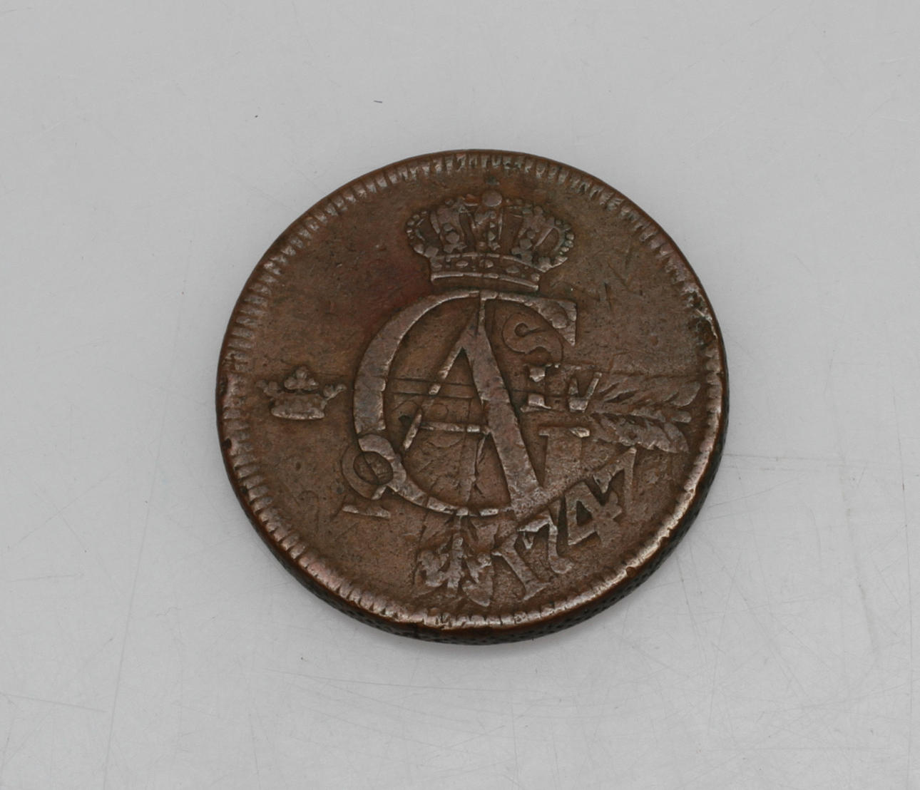 MYNT, 1 skilling, Gustav IV Adolf, på stämplad 1747.