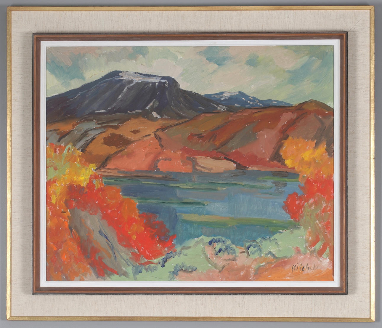 HERBERT MITCHELL. Scales oil on canvas, signed.