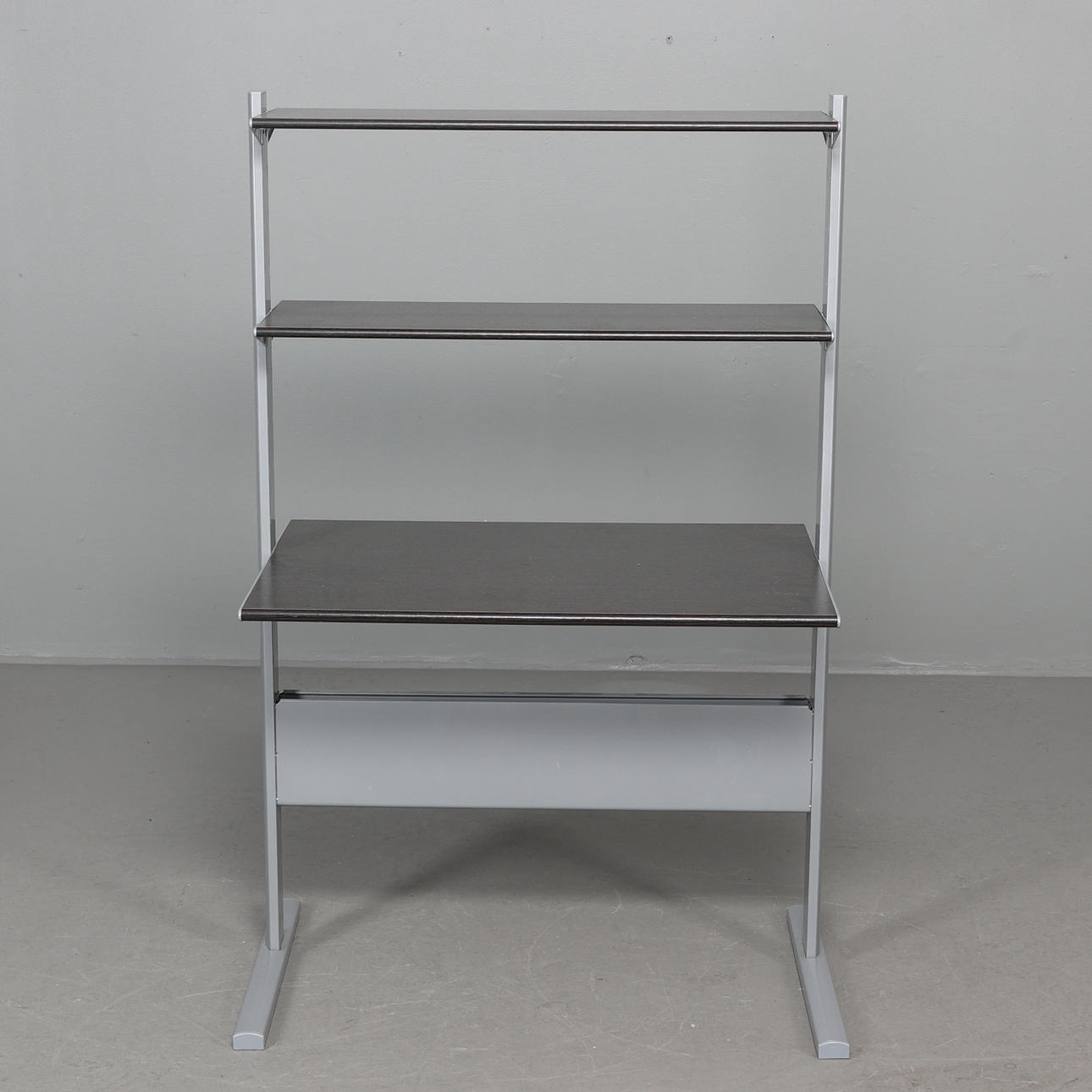 COMPUTER TABLE, metal and laminate, newer manufacture.