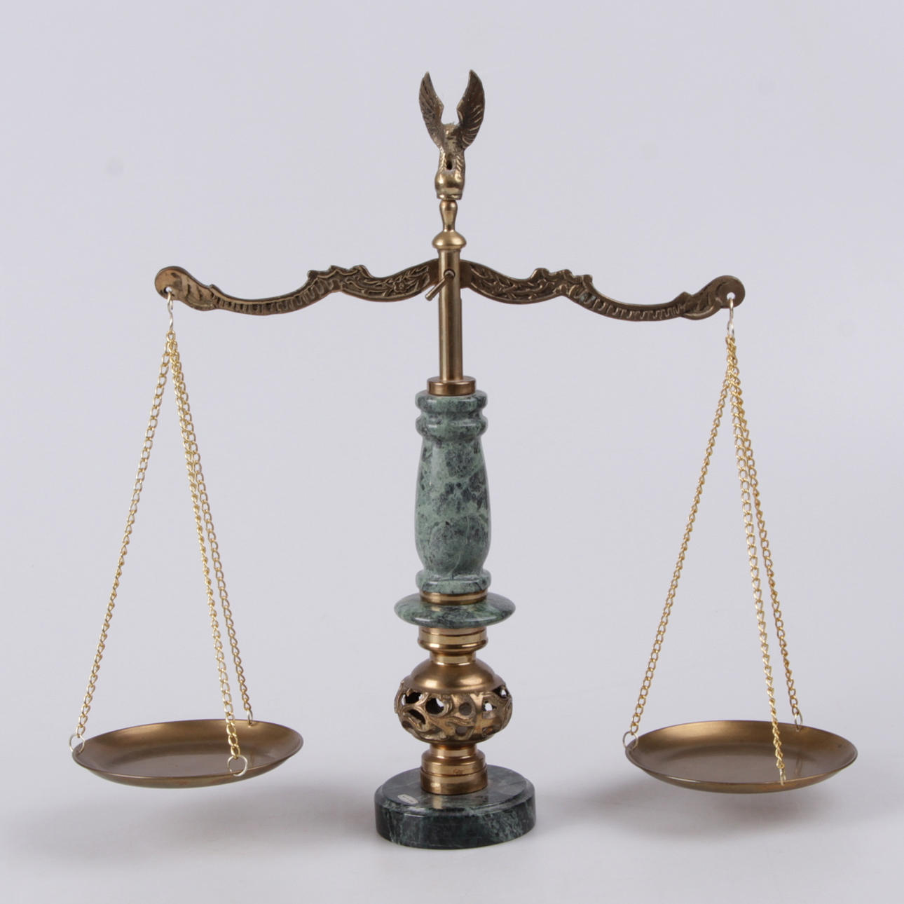 BORDSVÅG, mässing och sten, 1900-tal.