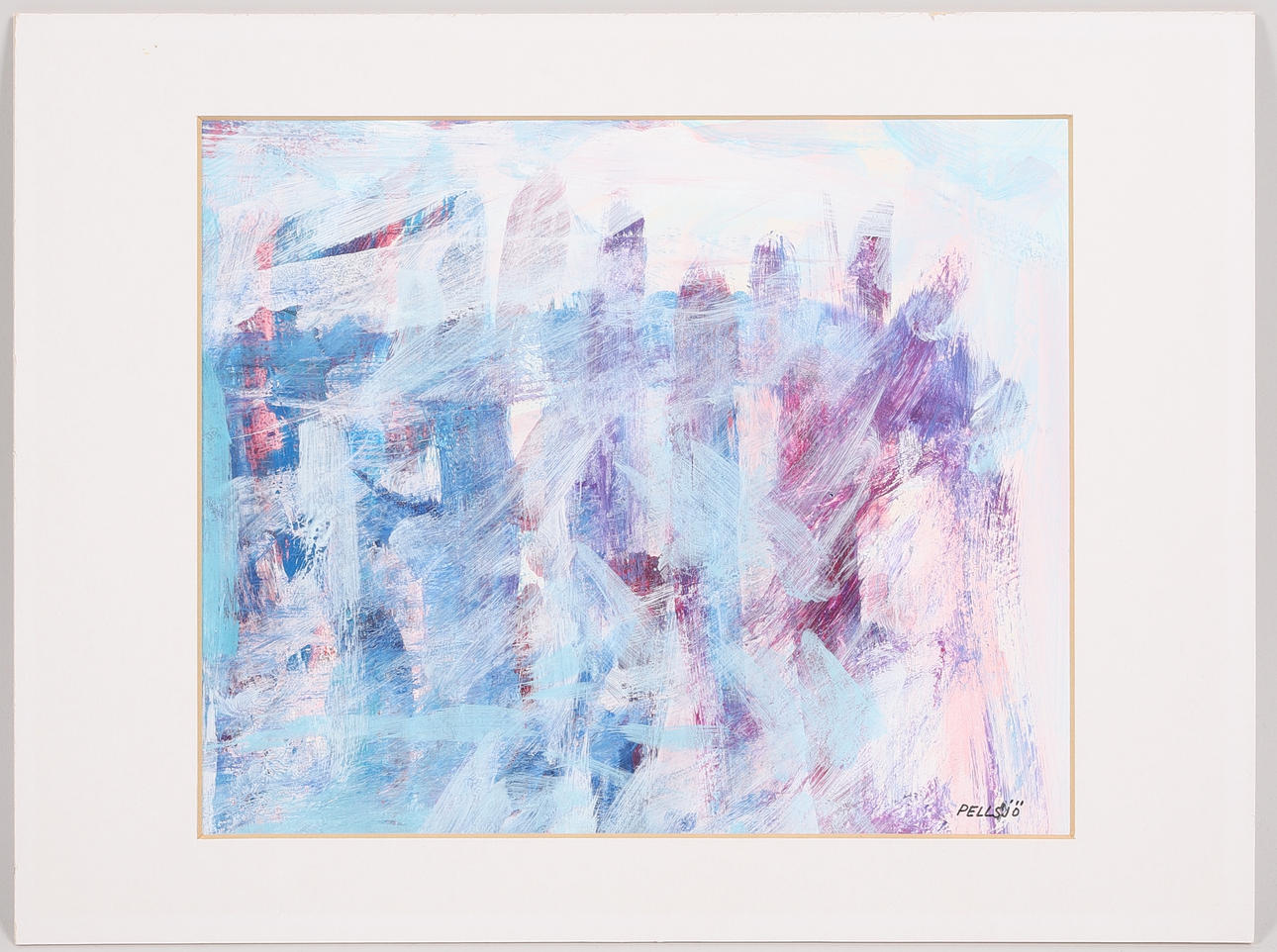 OWE PELLSJÖ. Oil on paper, composition, signed Pellsjö.