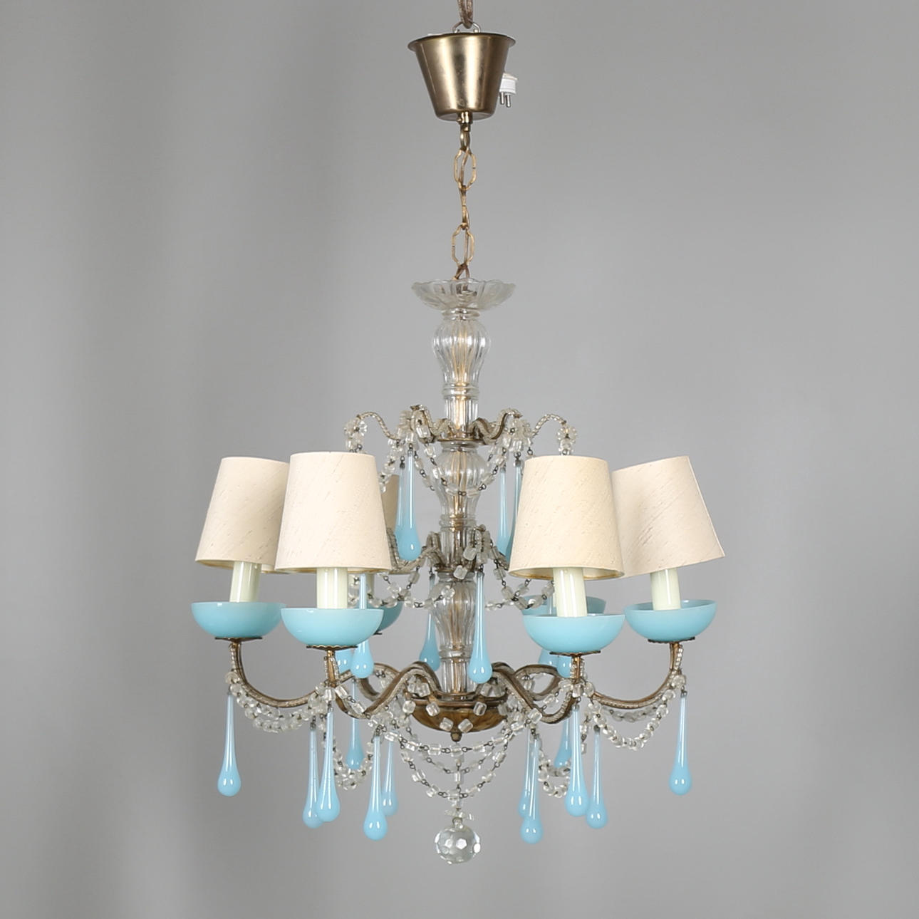 TAKKRONA, metall, glas, 1900-talets andra hälft.