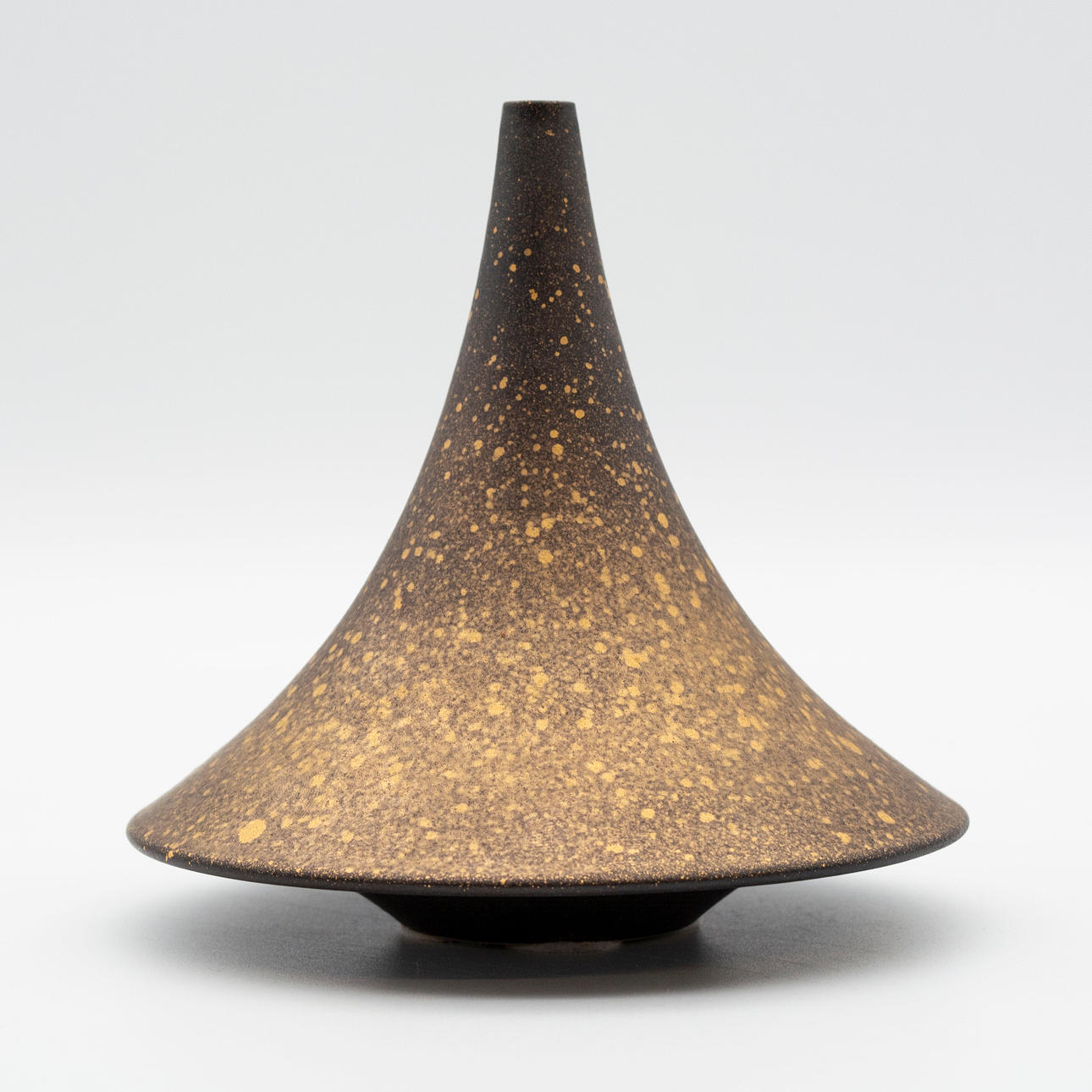 CERAMIC DESIGNER VASE, ILLEGIBLY SIGNED.