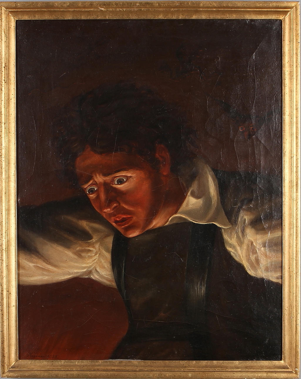 CARL GUSTAF PLAGEMANN. Smed och uggla,olja på duk, signerad och daterad 1828.