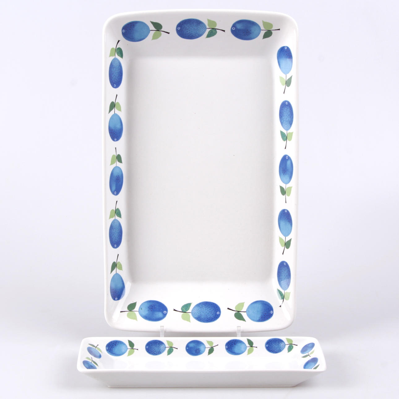 UPPLÄGGNINGSFAT, 2 st. "Prunus", Stig Lindberg, Gustavsberg.