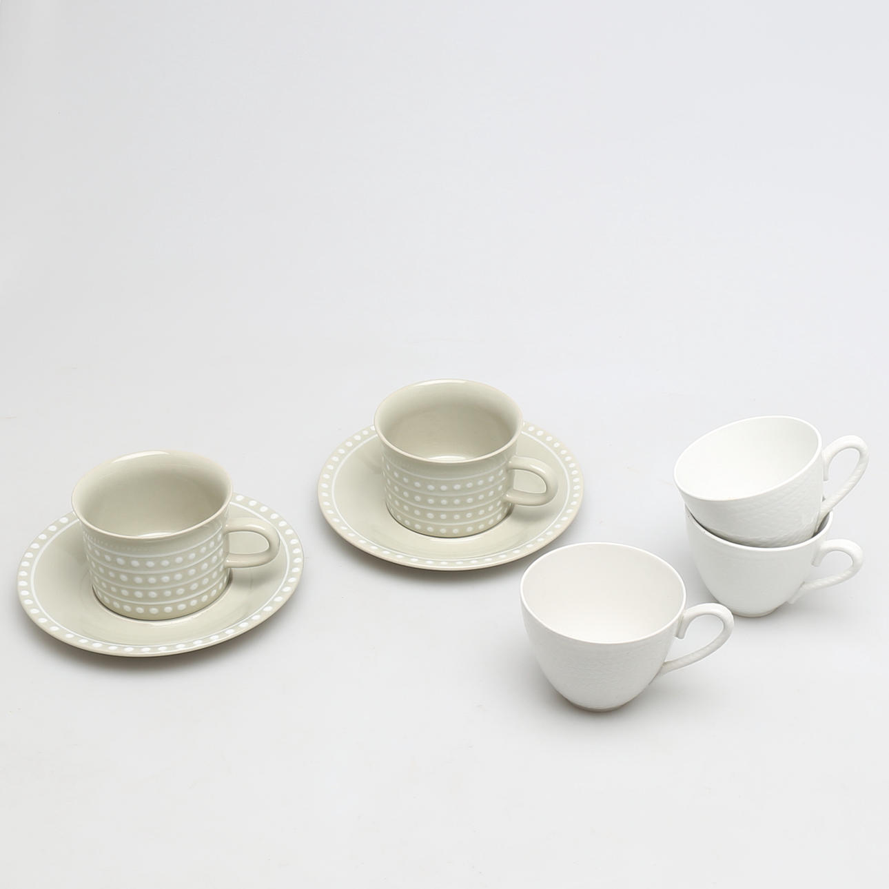 TESERVISDELAR, porslin, 6 delar, Rörstrand, Marianne Westman samt Herta Bengtsson.