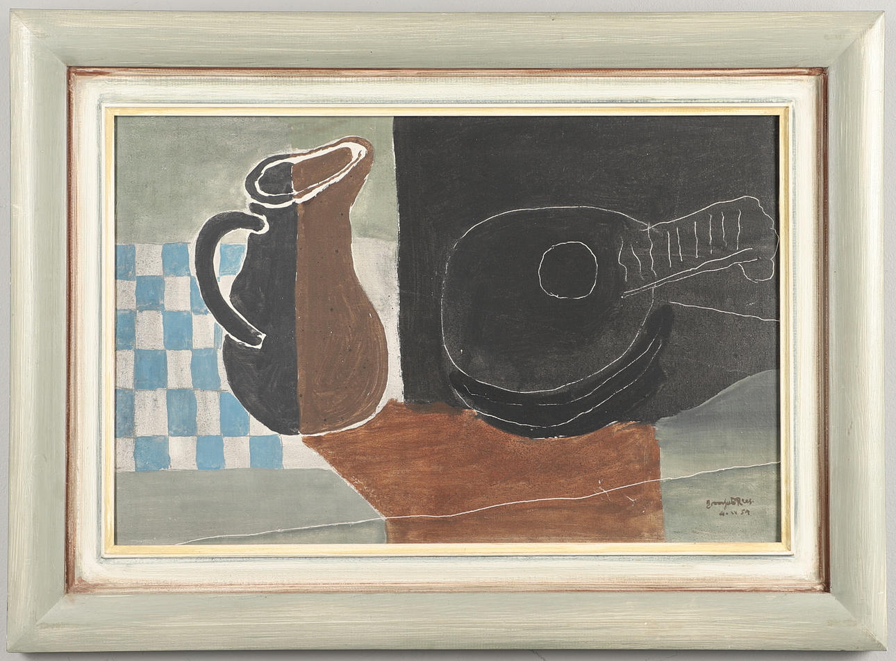 JOHN BROMFIELD GAY-REES (1912-1965). STILL LIFE (MANDOLIN AND JUG).
