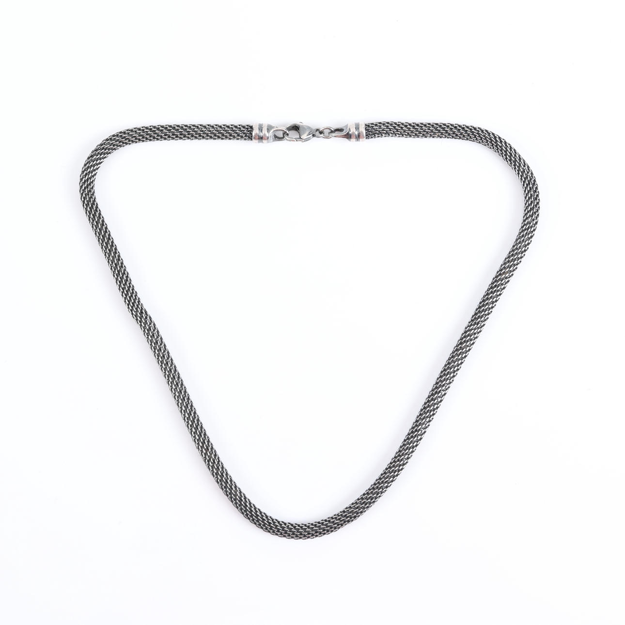 NECKLACE, Rhodium-plated sterling silver.