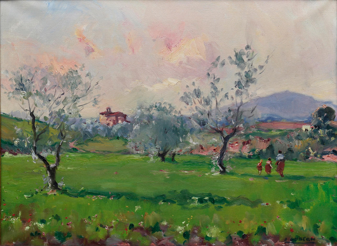 ALFONS GUBERN. "Campo verde".